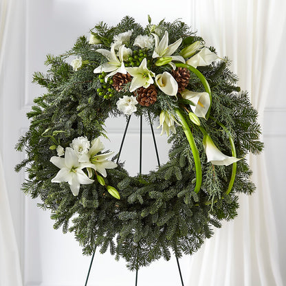 Greens of Hope Wreath –  Genoveva Rodriguez Flower Shop, San Benito TX