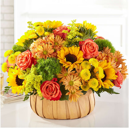 Harvest Sunflower Basket –  Genoveva Rodriguez Flower Shop, San Benito TX