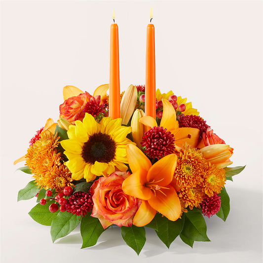 Grateful Centerpiece –  Genoveva Rodriguez Flower Shop, San Benito TX