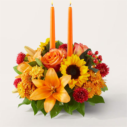 Grateful Centerpiece –  Genoveva Rodriguez Flower Shop, San Benito TX