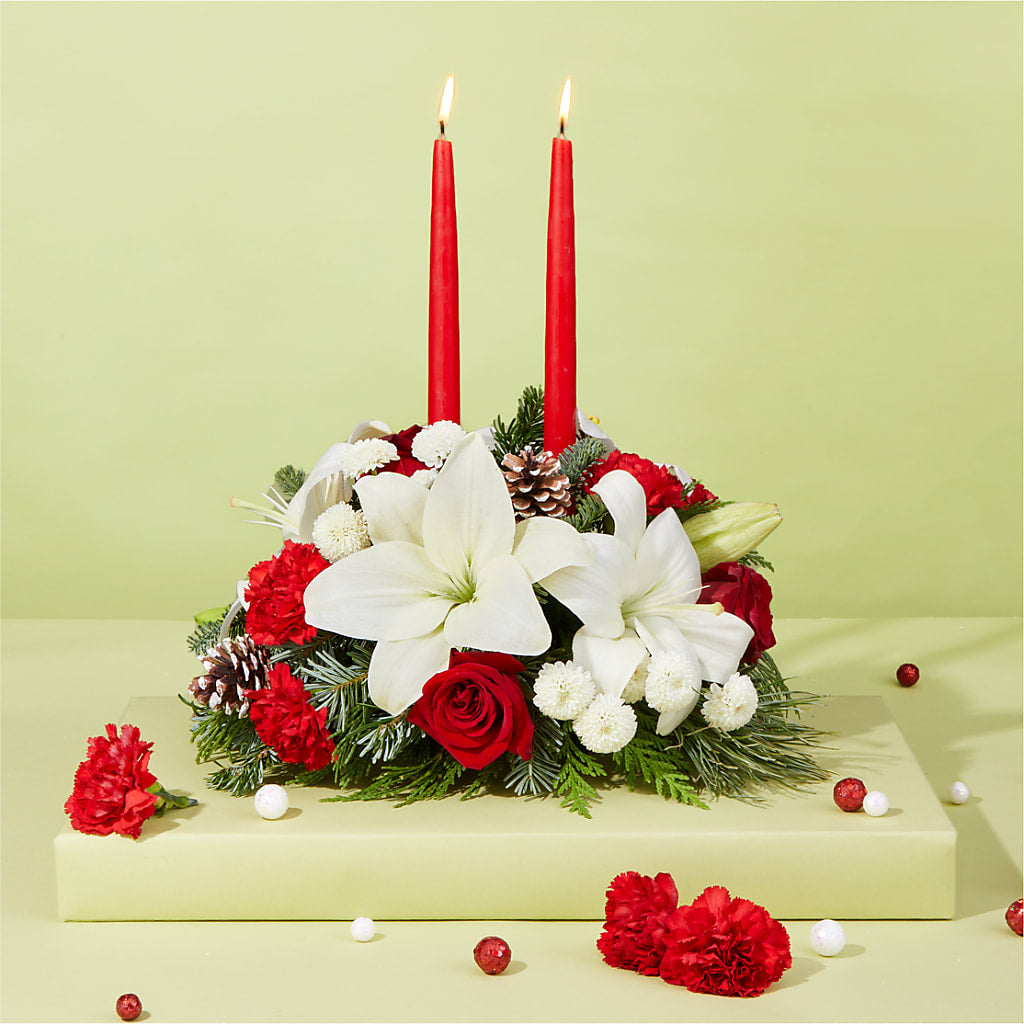 Seasonal Festivities Centerpiece –  Genoveva Rodriguez Flower Shop, San Benito TX