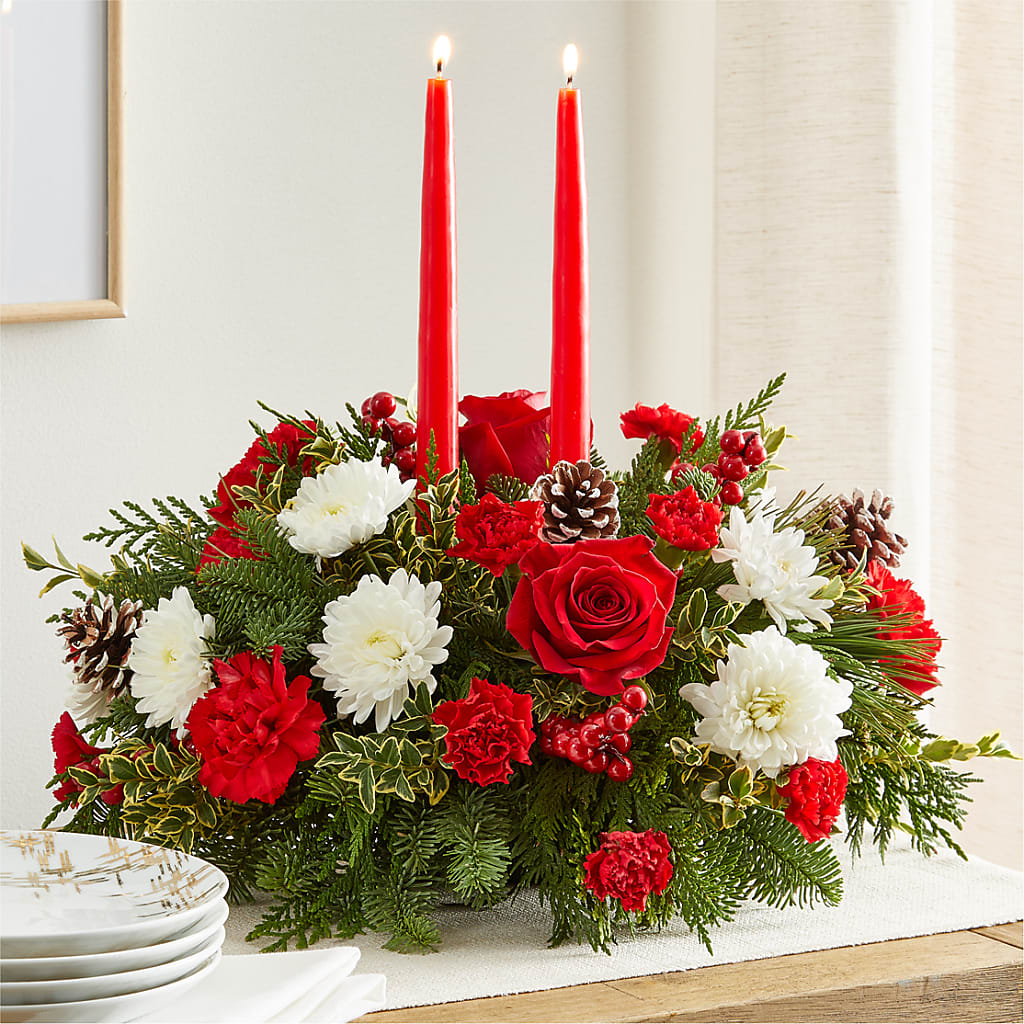 Holiday Soiree Centerpiece –  Genoveva Rodriguez Flower Shop, San Benito TX