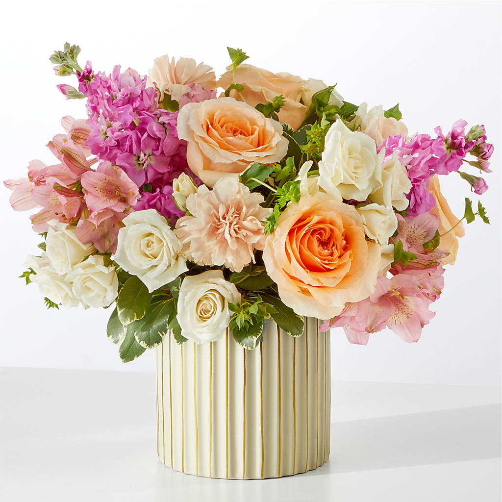 Paradise Bouquet with Ivory Vase –  Genoveva Rodriguez Flower Shop, San Benito TX