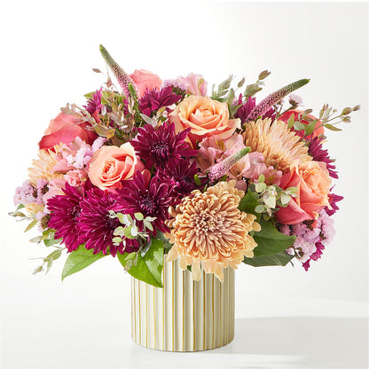 Berry Cobbler Bouquet with Ivory Vase –  Genoveva Rodriguez Flower Shop, San Benito TX