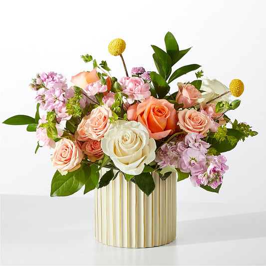 French Market Bouquet with Ivory Vase –  Genoveva Rodriguez Flower Shop, San Benito TX