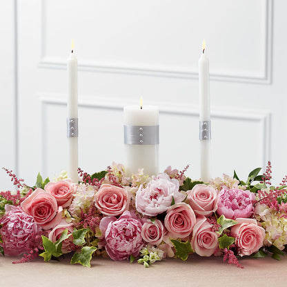 Worldwide Romance Unity Candle Arrangement –  Genoveva Rodriguez Flower Shop, San Benito TX